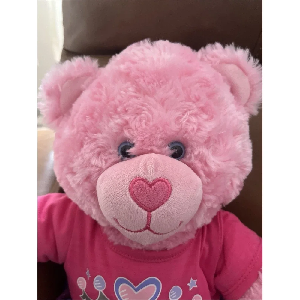 Build-A-Bear Pink Plush Teddy Bear Birthday Princess Outfit Tutu &‎ Shirt Bundle